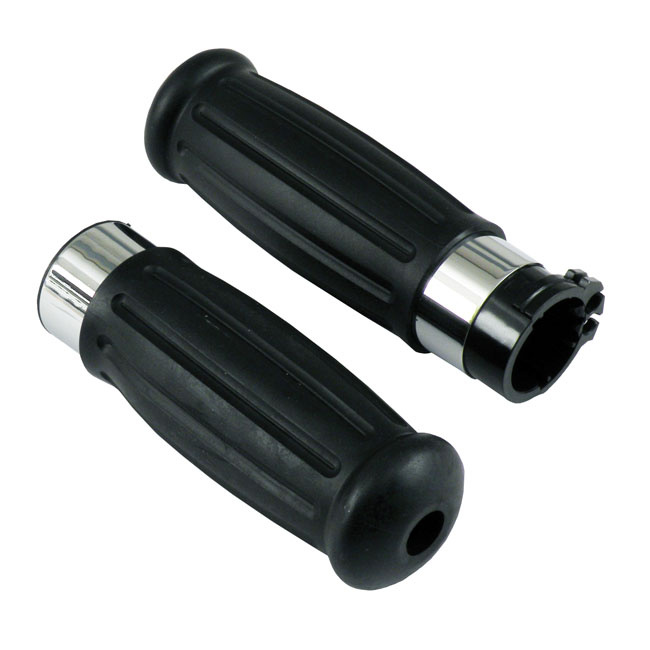 Handlebar Grip Set, Antique Style 74-95 H-D With Single Or Dual Thrott