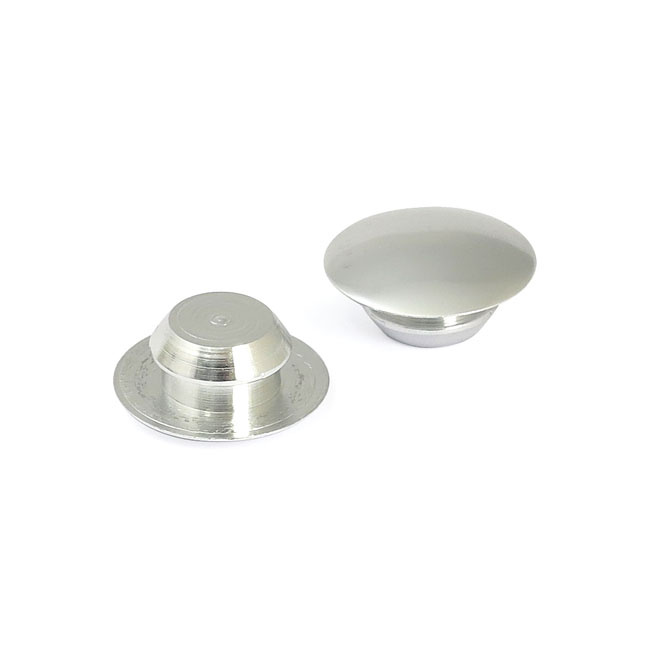 Handlebar Grip End Plug Set. Silver