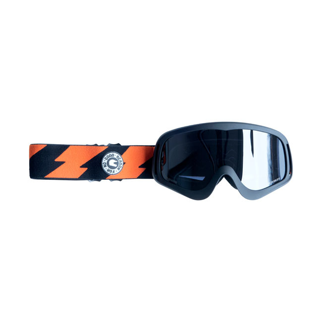 Roeg Peruna Orange Bolts Goggle Black And Orange/Black Strap One Size