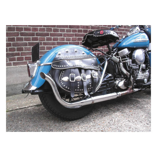 Paughco, High Sweep Muffler. Right Side  Chrome