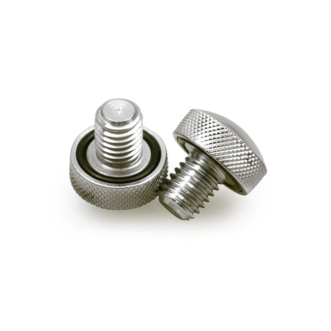 Knurled solo seat screw kit 86-06 Softail with frame mounted seat (NU)