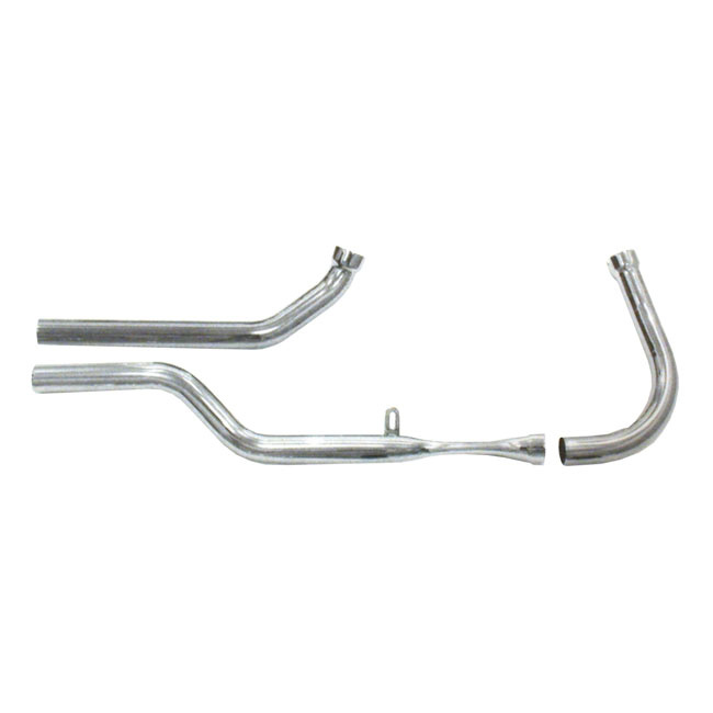 Paughco, Dual Shotgun Head Pipes. Chrome 66-69 Early Shovel