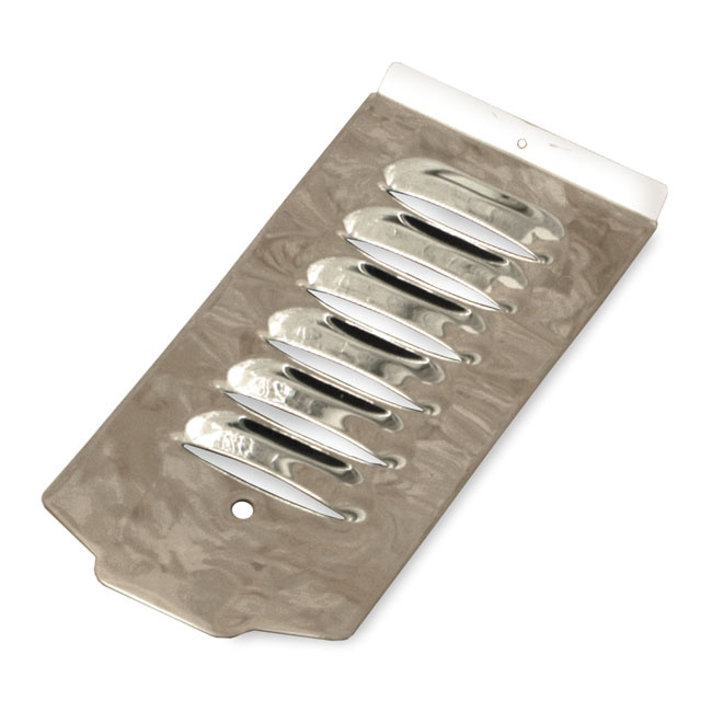 Steel Dash Panel, Louvered. Chrome 68-84 Fl, Fx With Dual Fat Bob Styl