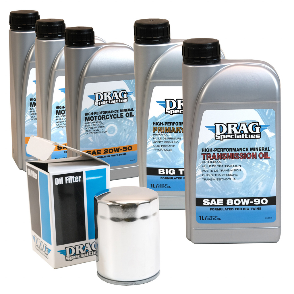 Servicekit Evo Drag Specialties (3L, Krom)