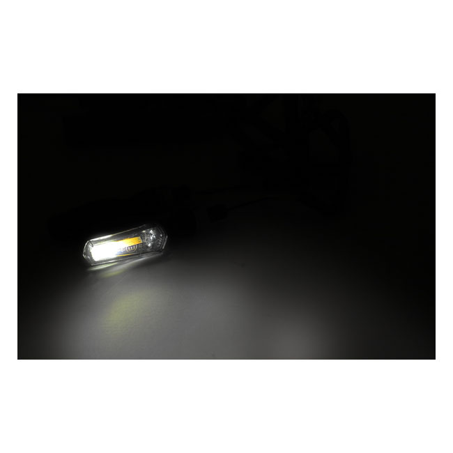 Cob, Led Turn Signal / Running Light Combo. Black Universal