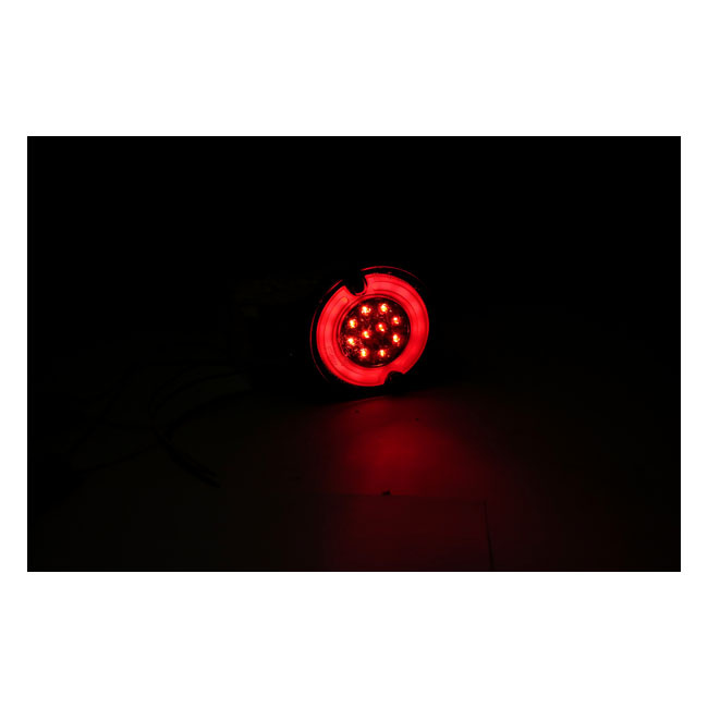 Ringers, Fl Led Taillight/Turn Signals. Rear. Chrome 99-13 Flst, 01-13