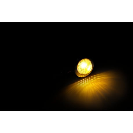 Bullet turn signals, pointed lens. Chrome Universal Amber lens. Includ