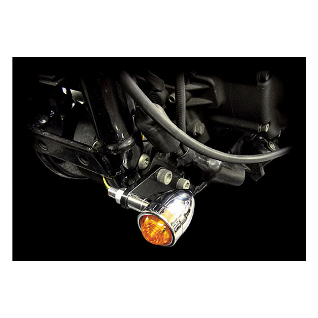 Xl Sportster Turn Signal Mount Brackets. Front. Black Xl Sportster