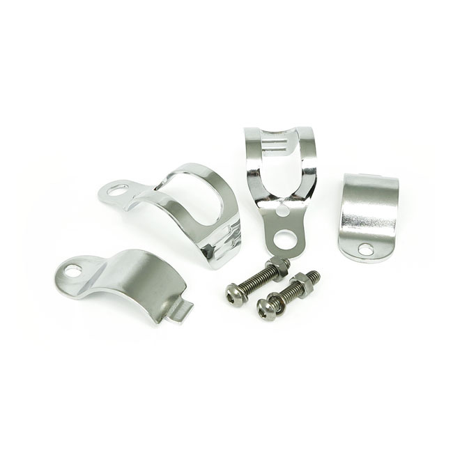 Roper, Turn Signal Fork Mount Kit. 30-45Mm. Chrome Universal. 30-45Mm