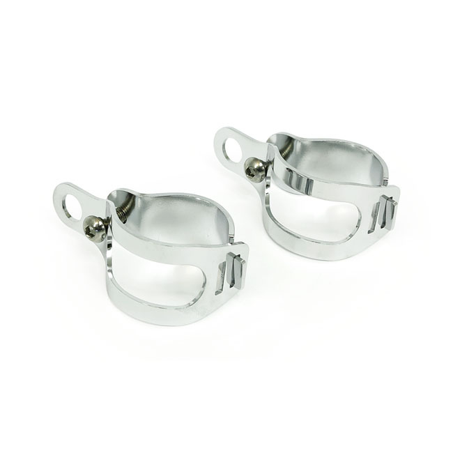 Roper, Turn Signal Fork Mount Kit. 30-45Mm. Chrome Universal. 30-45Mm