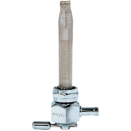 Pingel, Power-Flo petcock hex chrome 75-06 Big Twin, XL Sportster (NU)