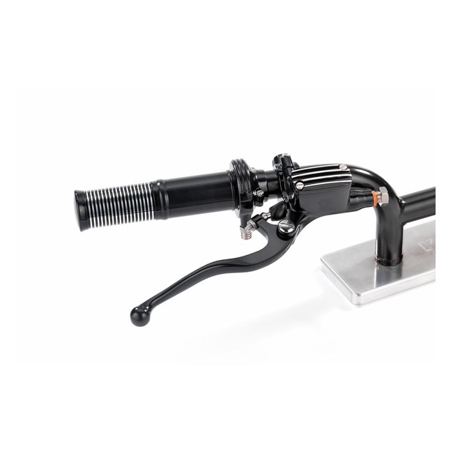 Kustom Tech, Fl Handlebar Grip Set. Black Contrast Cut 74-21 H-D With