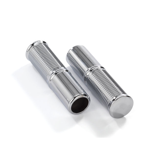 Kustom Tech, Fl Handlebar Grip Set. Int. Throttle, Chrome 1
