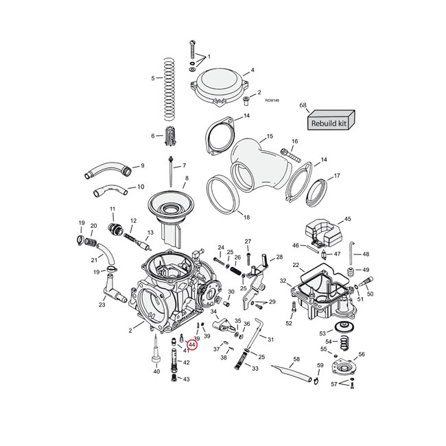 Cvp, Slow Jet (Pilot Jet) Keihin Cv Carb. 44 89-06 B.T.