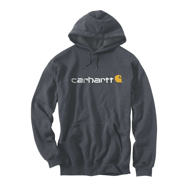 Carhartt Signature Logo Hoodie Carbon Heather Size S
