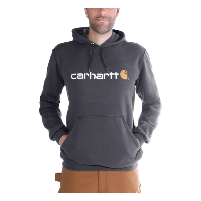 Carhartt Signature Logo Hoodie Carbon Heather Size S