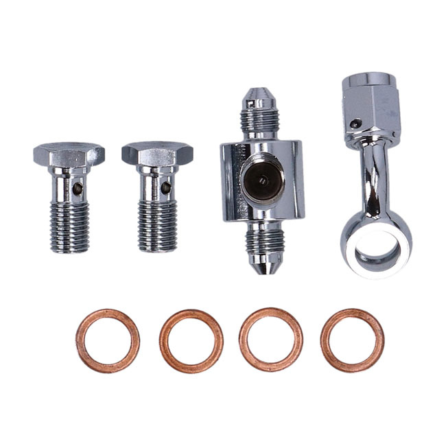 Goodridge Brake Line Rear, Stainless Clear Coated 00-07 Fxd