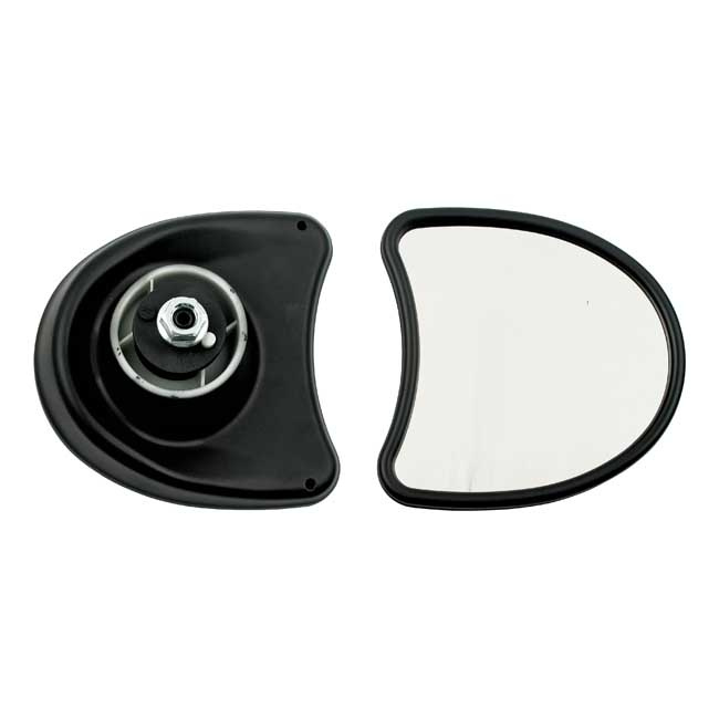 Touring Fairing Mount Mirror Kit. Single Vision, Black 14-21 Flht, Flh