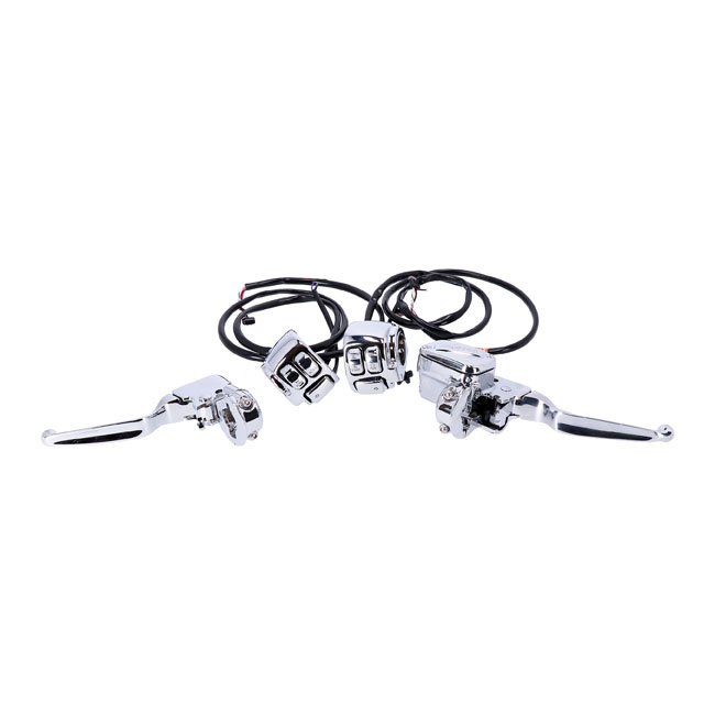 Handlebar Control, Switch & Wiring Kit. Can-Bus. Chrome 11-23 Softail