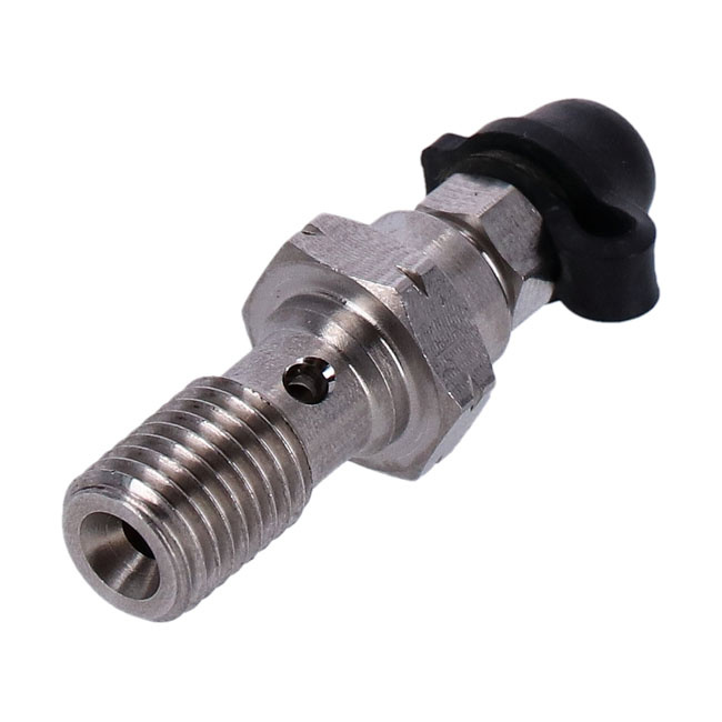 Goodridge, M10 X 1.25 Banjo Bolt W/Bleed Nipple. Stainless