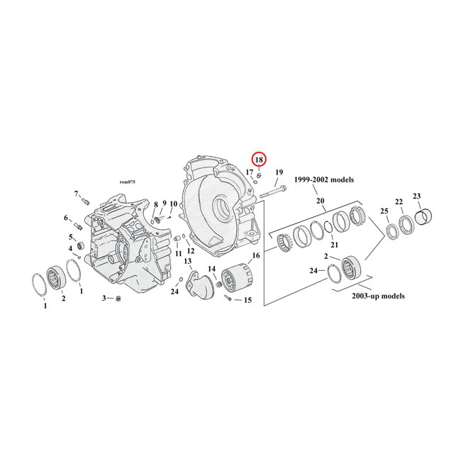 S&S Dowel Pin, Cylinder Head / Cylinder Base 99-17 Twin Cam, 2017 M8
