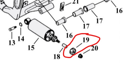 Washer With Grommet, Shock Mount 00-17 Softail