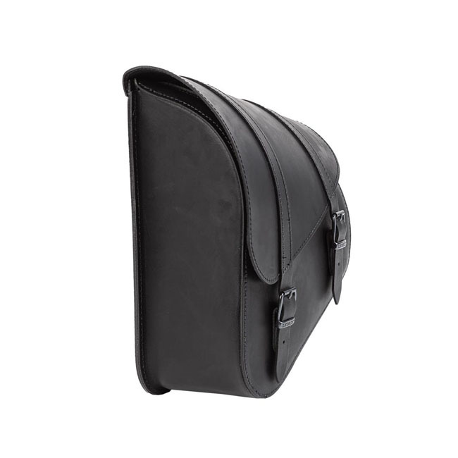 Ledrie, Full Leather Swing Arm Bag Left, 9 Liter. Black 18-23 Softail