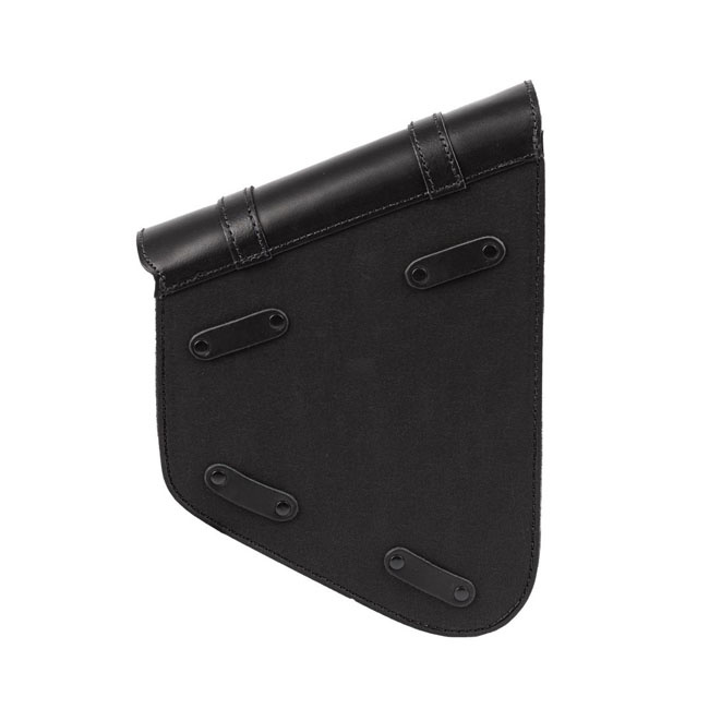Ledrie, Full Leather Swingarm Bag Left, 6.5 Liter. Black 18-23 Softail