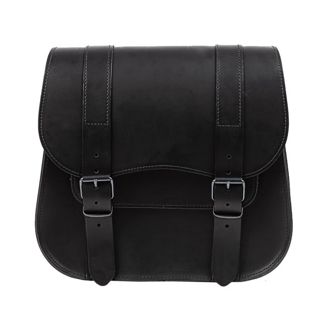 Ledrie, Leather Single Saddlebag, 18 Liter. Black Universal