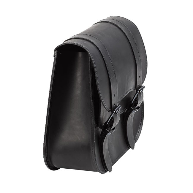 Ledrie, Leather Single Saddlebag, 18 Liter. Black Universal