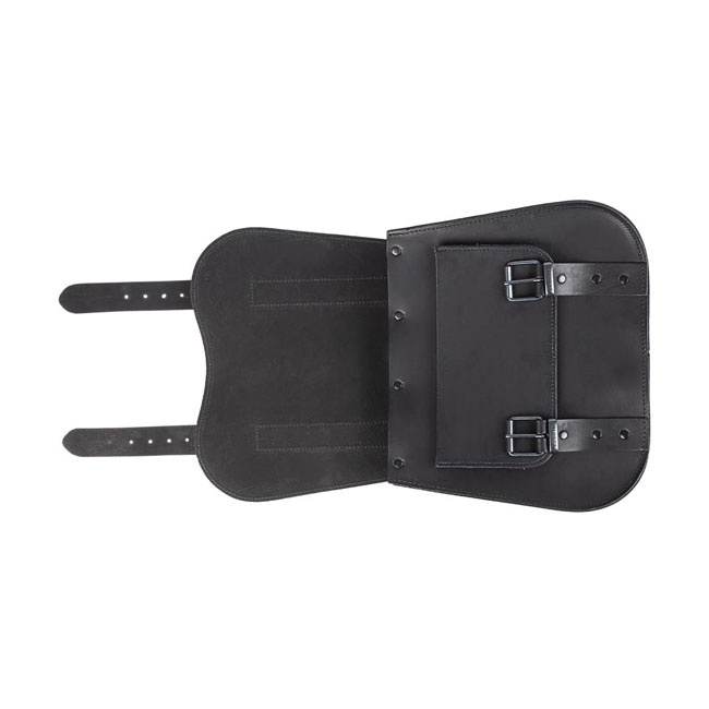 Ledrie, Leather Single Saddlebag, 18 Liter. Black Universal