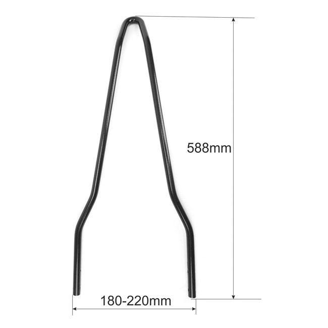 Westland Customs, New Old School Sissy Bar. Narrow, Black Fits All Har