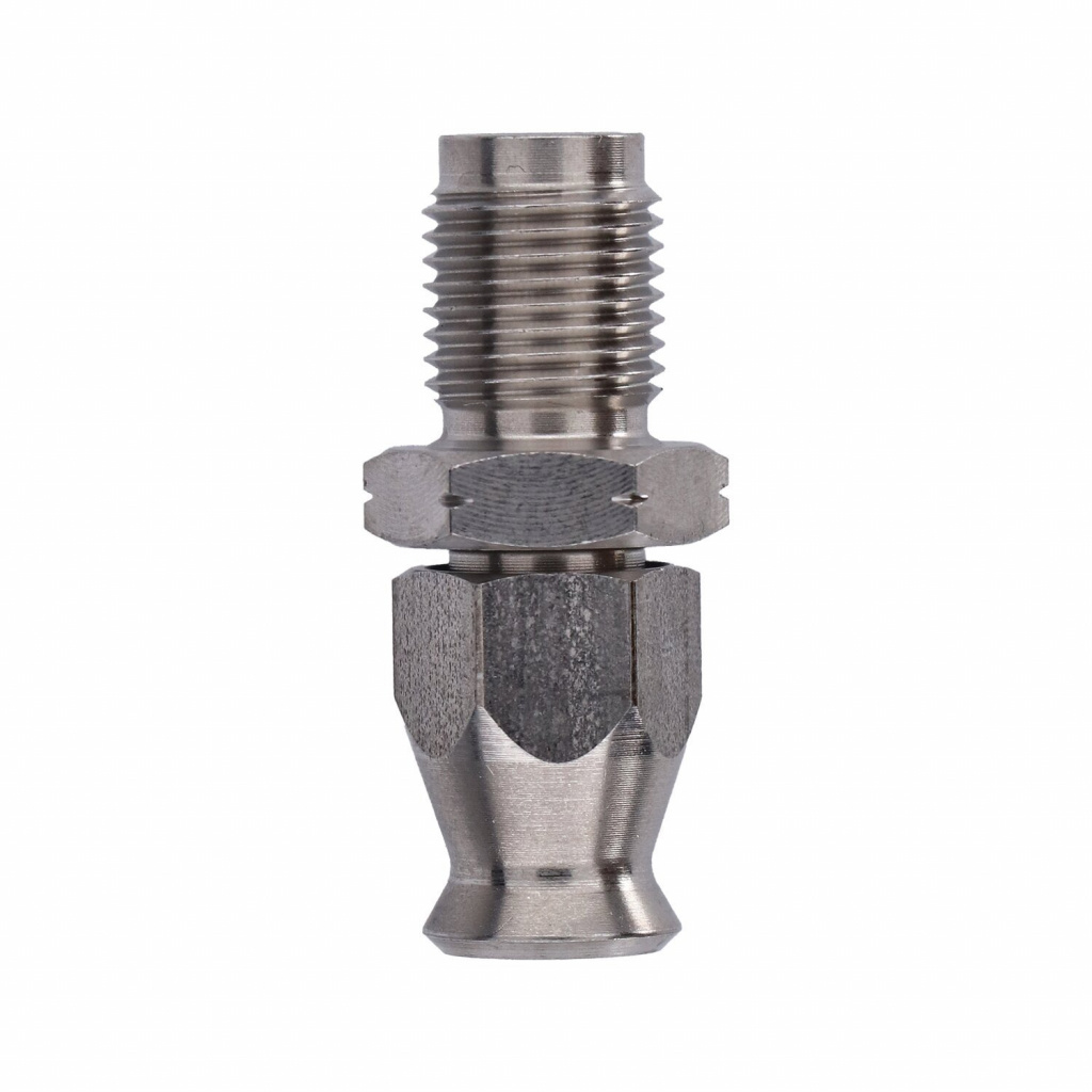 Goodridge, direct connect m10-1.00. High polished SS High polished sta