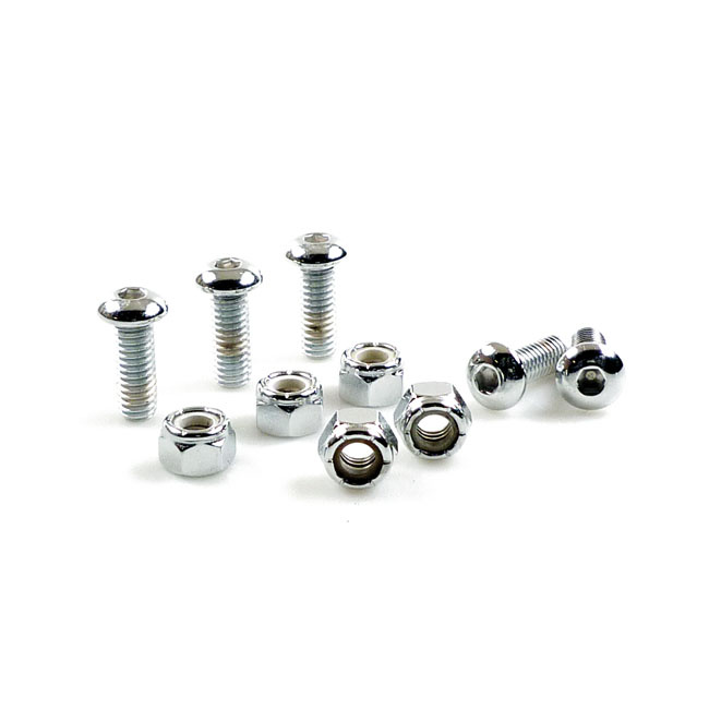 Brake Rotor Bolt Kit, Chrome Button 84-21 B.T., 84-21 Xl