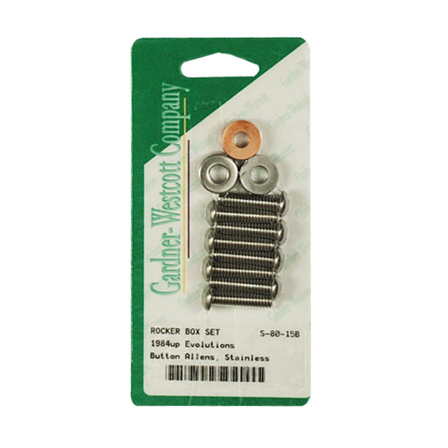 Gw, Rocker Box Top Bolt Kit. Buttonhead, Stainless 84-99B.T. (Excl. Tw