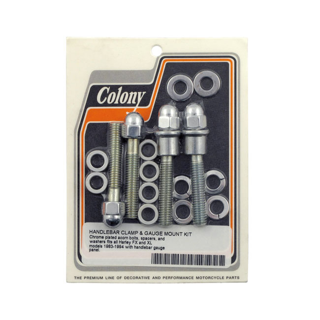 Colony Handlebar Clamp & Gauge Mount Kit 83-94 Fx Models