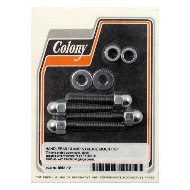 Colony Handlebar Clamp & Gauge Mount Kit 95-15 Fx Models