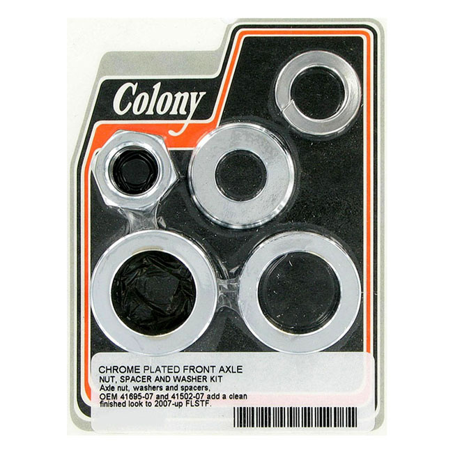 Colony Axle Spacer Kit Front, Smooth 07-17 Flstf
