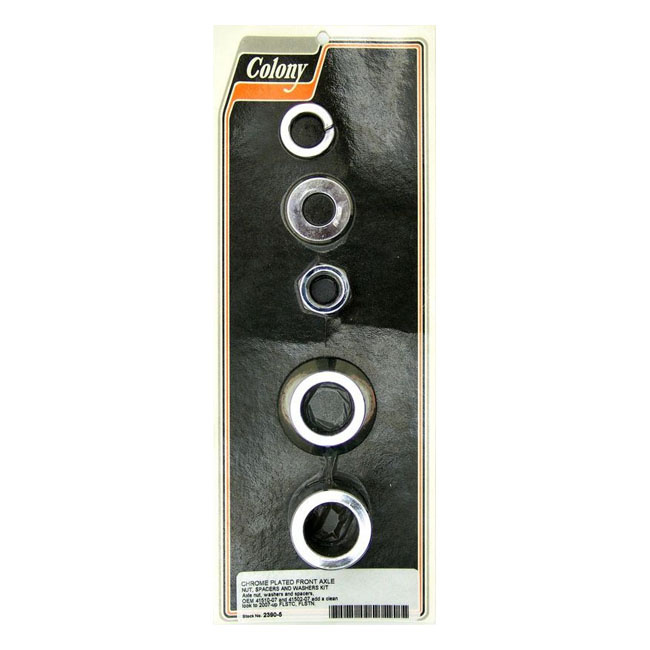 Colony Axle Spacer Kit Front, Smooth 07-17 Flstc/Flstn