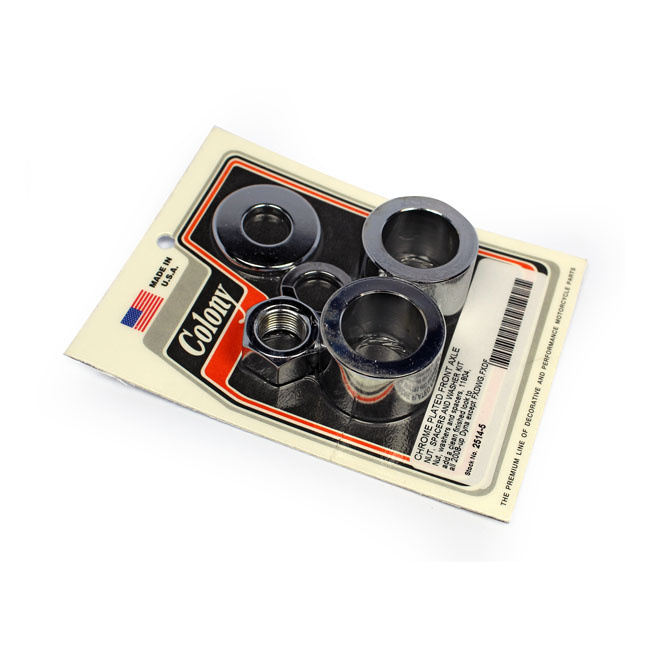 Colony Axle Spacer Kit Front, Smooth 08-17 Dyna (Excl. Fxdwg/Fxdf)