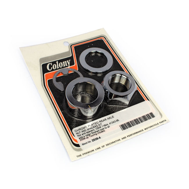 Colony Axle Spacer Kit Rear, Smooth 08-17 Flt/Touring