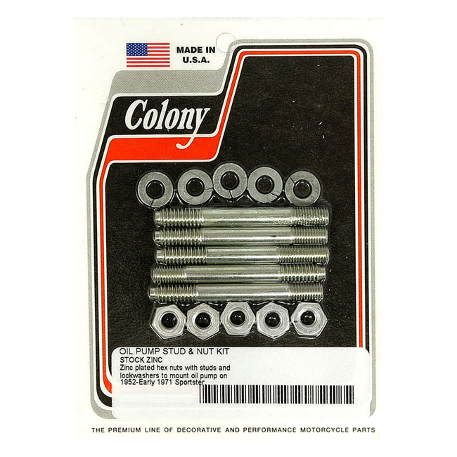 Colony, Oil Pump Mount Kit Oem Style. Zinc 52-E71 Xl