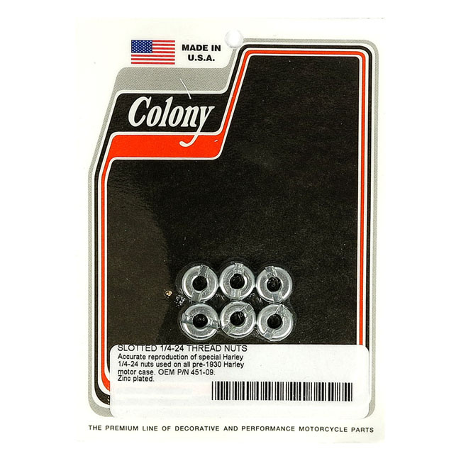 Colony Early Crankcase Nuts 1911-1929 V-Twin, 30-34 Singles, 29-36 45