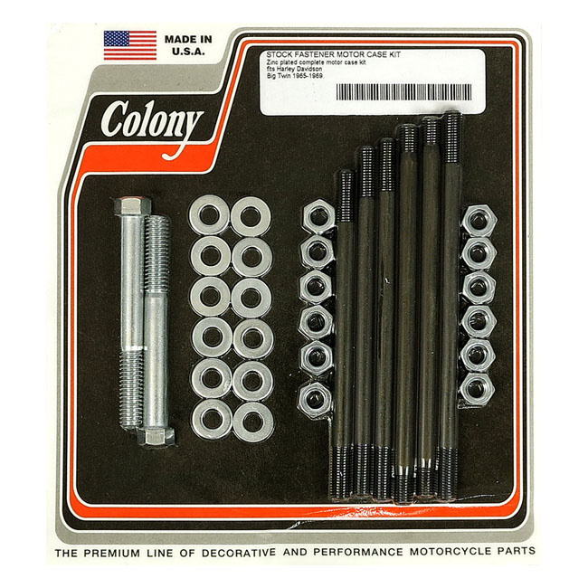 Colony Crankcase Bolt Kit 65-69 Pan & Early Shovel