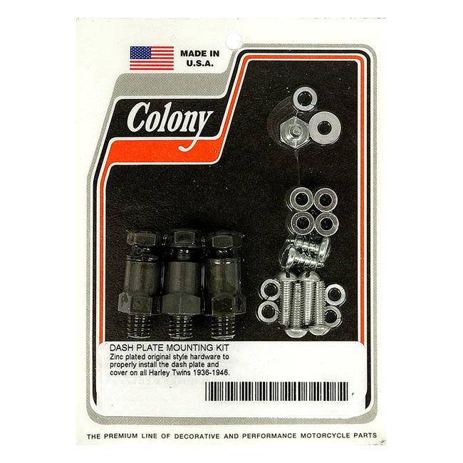 Colony, Dash Plate Mount Kit. Zinc 36-46 All H-D