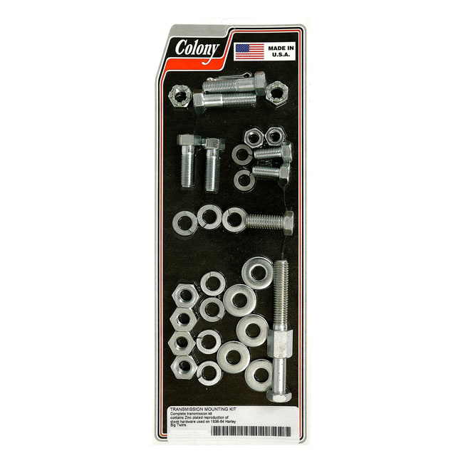 Colony, Transmission Mount Kit. Zinc 36-64 B.T.