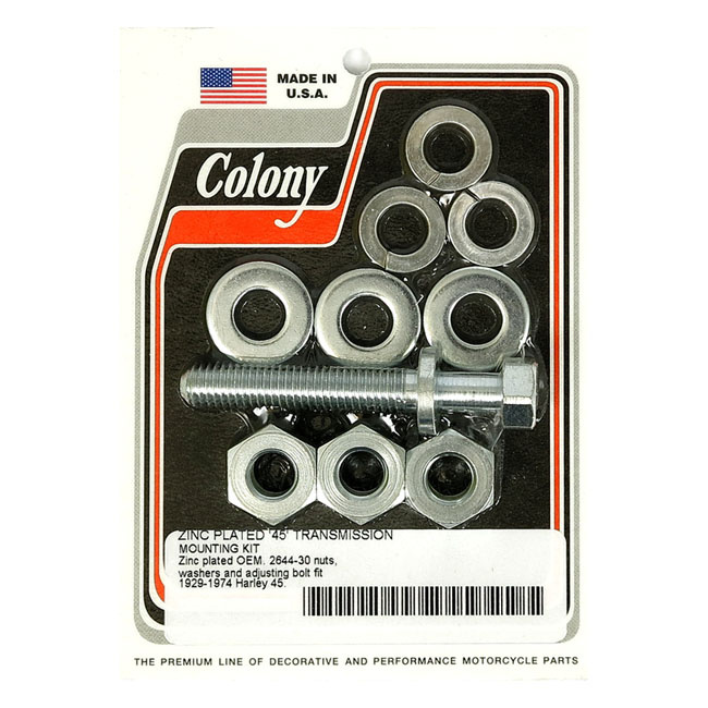 Colony, Transmission Mount Kit. Zinc 29-73 45