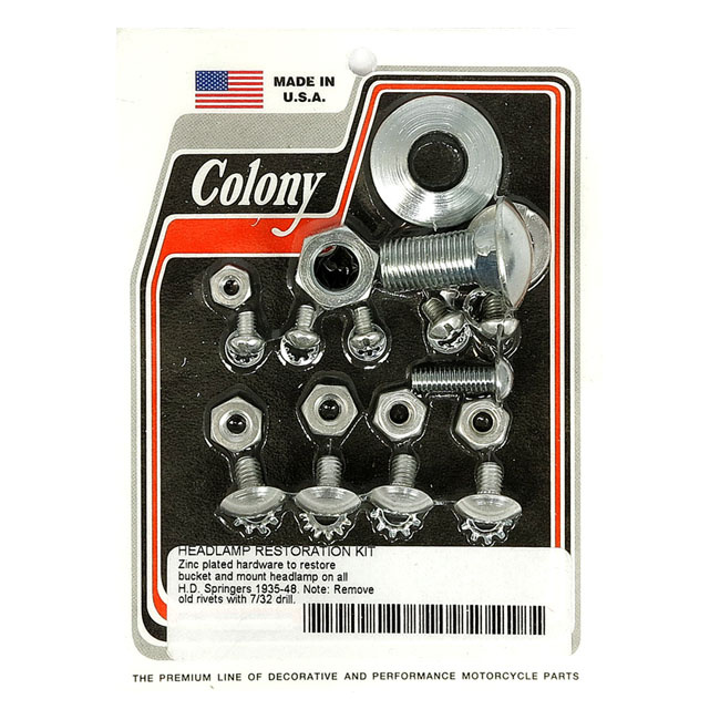 Colony, Headlamp Mount Kit. Zinc 35-48 All Springer Models