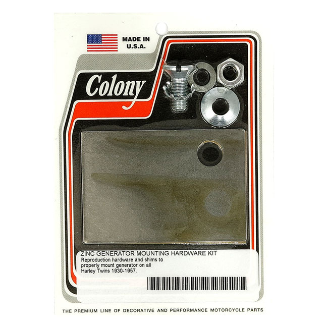 Colony, Generator Mount Kit. Zinc 30-57 All H-D