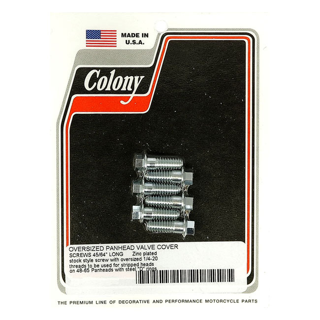 Colony, Oversized Panhead Rocker Cover Screw Set 48-65 Panhead